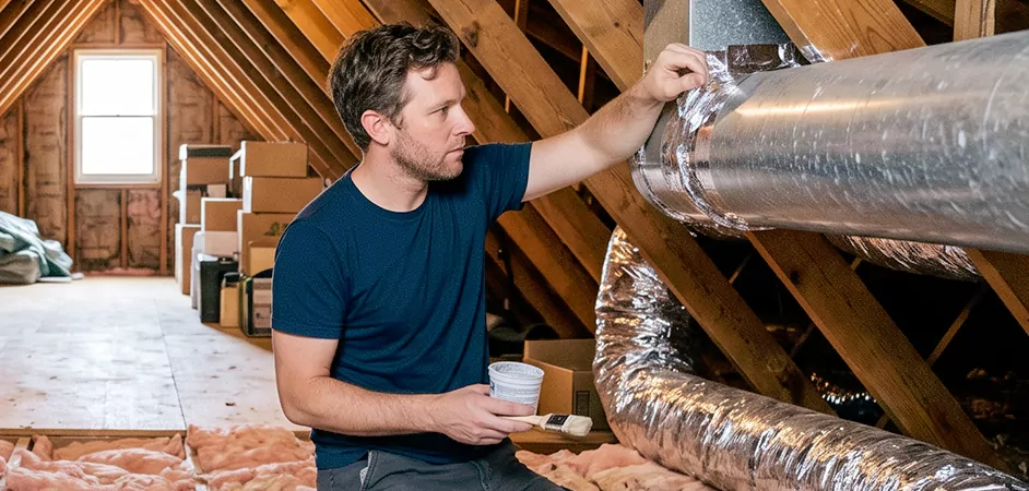 Duct Board Leak Repair in Easton