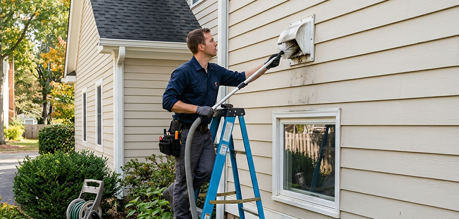 Exterior Vent Cap Cleaning in Easton